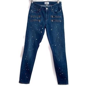 Paige Edgemont Paint Splatter Skinny Jeans, size 27